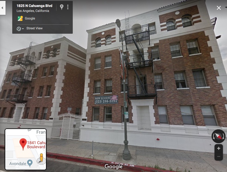 Former location near Ray's nightclub, showing hotel or apartment building