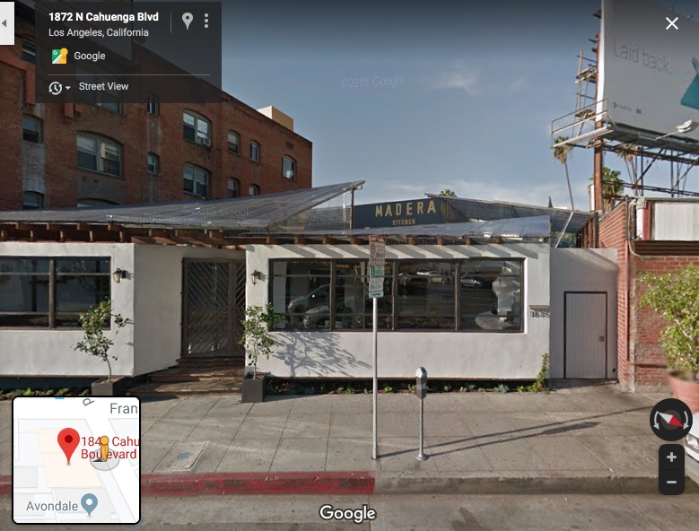 Former location of Ray's nightclub, the Rendezvous, showing the Madera restaurant building