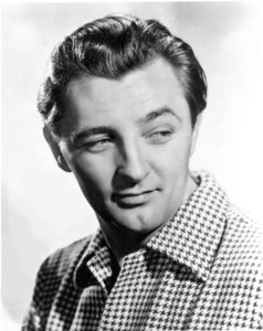Publicity portrait of actor Robert Mitchum from 1949.